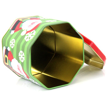 六角形圣誕糖果儲存罐鐵罐_食品馬口鐵盒禮品盒廠家包裝定制