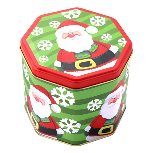六角形圣誕糖果儲存罐鐵罐