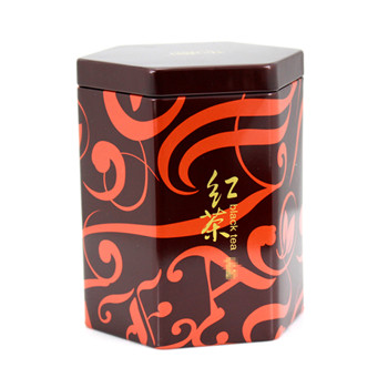 六角罐紅茶異形鐵盒馬口鐵盒_紅茶通用包裝鐵罐廠家定制