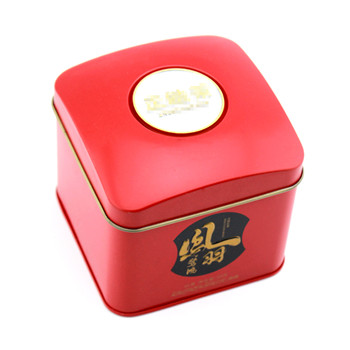 正方形復古紅茶馬口鐵盒包裝_茶葉通用包裝鐵罐廠家定制