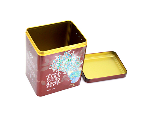 長方形茶葉馬口鐵盒